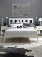 Bentley Designs White Hampstead Wooden Bed - Image 1 of 3
