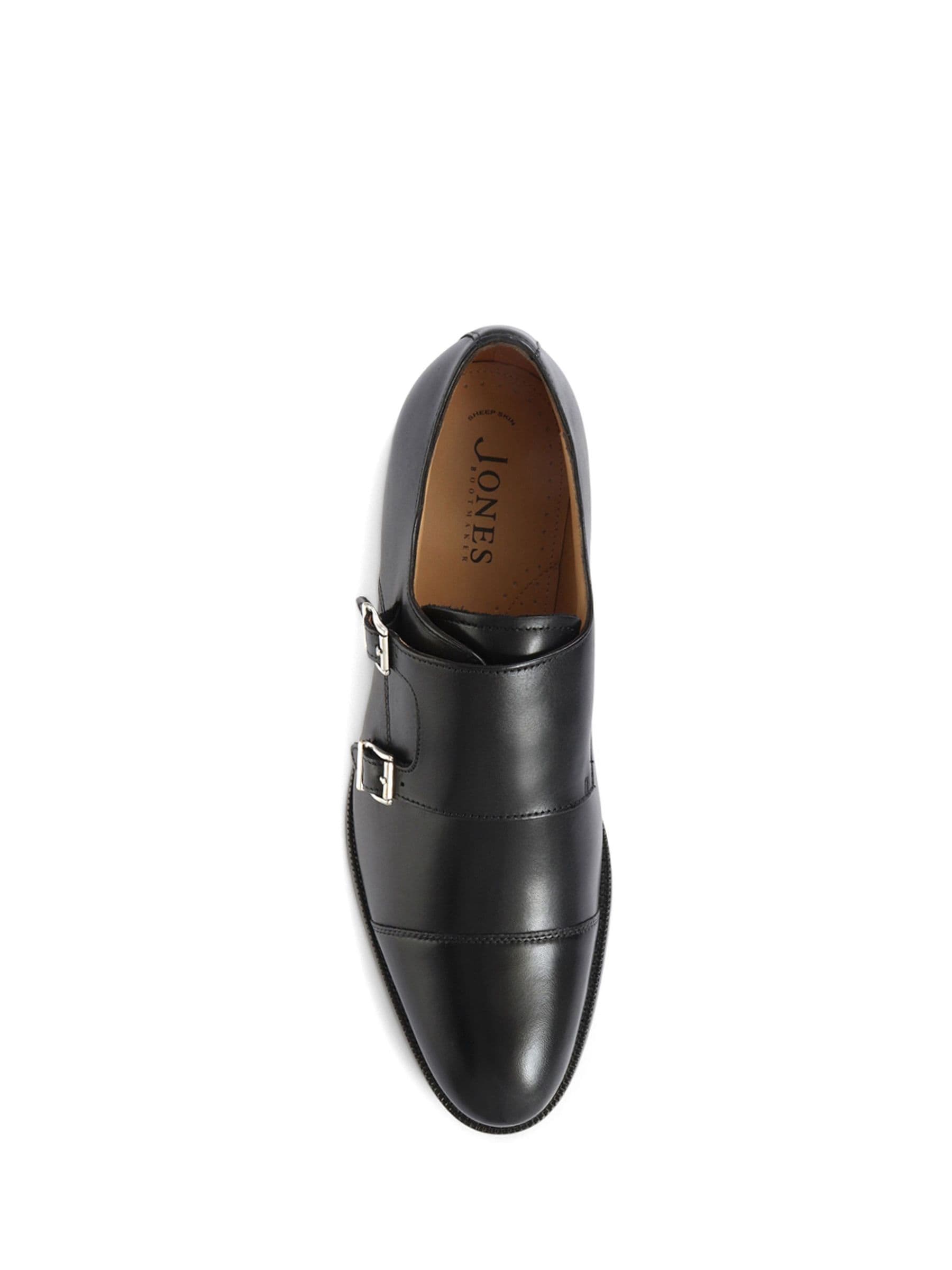 Buy Jones Bootmaker Black Nathaniel Leather Double Monk Shoes from