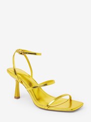 Yellow Gold Regular/Wide Fit Forever Comfort® Triple Strap Sandals - Image 5 of 7