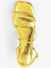 Yellow Gold Regular/Wide Fit Forever Comfort® Triple Strap Sandals - Image 7 of 7