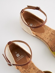 Lime Green Closed Toe Ankle Strap Espadrille Shoes - Image 4 of 6