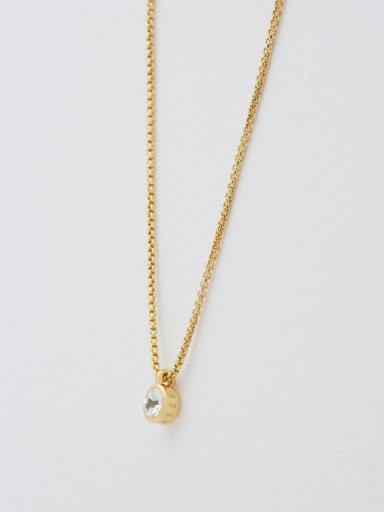 Goudkleurig - Ted Baker SININAA: Crystal Pendant Necklace - Image 3 of 9