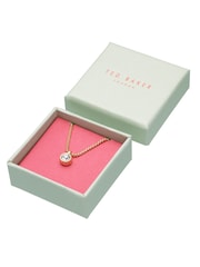 Ted Baker Gold Tone SININAA: Crystal Pendant Necklace - Image 7 of 9