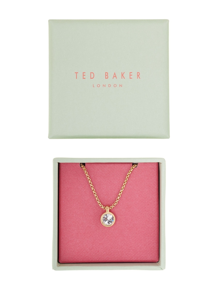 Goudkleurig - Ted Baker SININAA: Crystal Pendant Necklace - Image 8 of 9