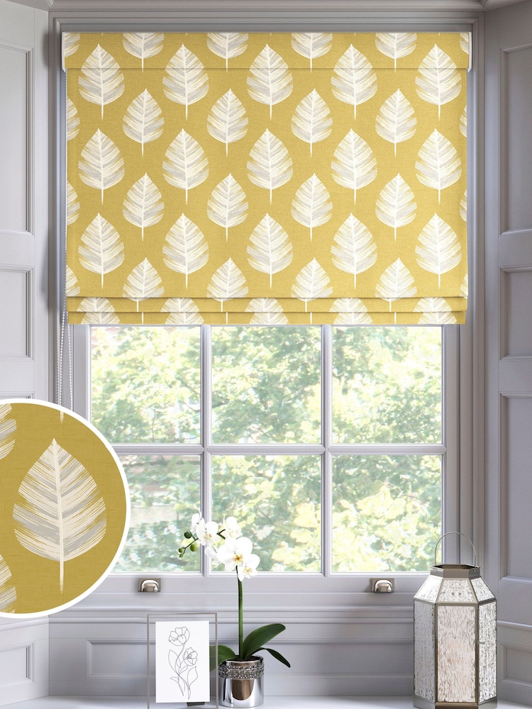 Yellow Finn Made To Measure Roman 100% Cotton Blind - Image 1 of 6