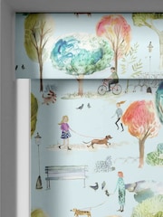 Voyage Dusk Blue Blackout Park Life Made To Measure Roller Blind - Image 3 of 6