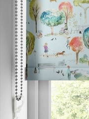 Voyage Dusk Blue Blackout Park Life Made To Measure Roller Blind - Image 4 of 6