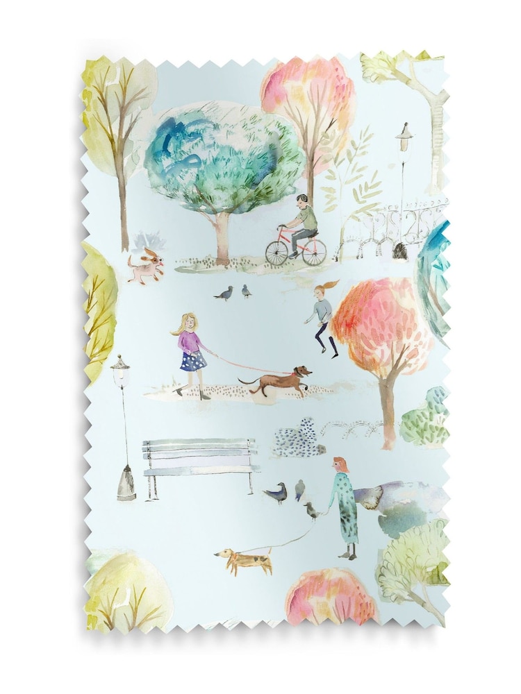 Voyage Dusk Blue Blackout Park Life Made To Measure Roller Blind - Image 5 of 5