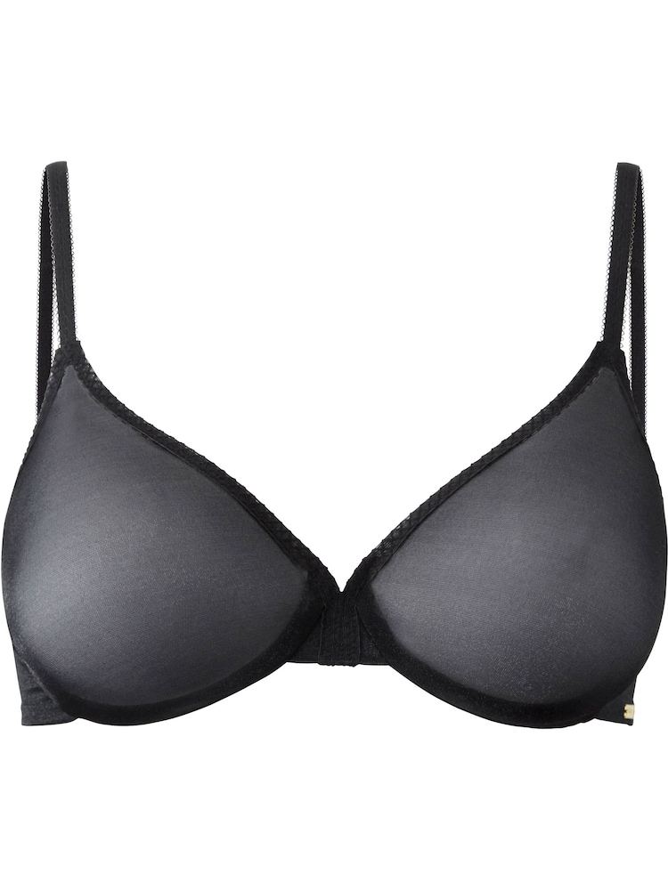 Черный - Gossard Glossies Sheer Leopard Moulded бюстгальтеры - Изображение 2 из 3