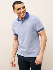Barbour® Electric Blue Mens Sports Polo Shirt - Image 1 of 4