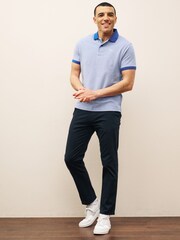 Barbour® Electric Blue Mens Sports Polo Shirt - Image 2 of 4