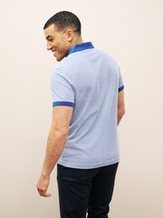 Barbour® Electric Blue Mens Sports Polo Shirt - Image 3 of 4
