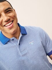 Barbour® Electric Blue Mens Sports Polo Shirt - Image 4 of 4
