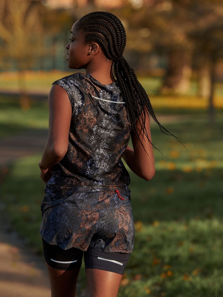 adidas Black Fast 2-In-1 AOP Shorts - Image 2 of 4