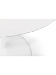 Julian Bowen White Blanco Round Compact 4 Seater Dining Table - Image 3 of 4