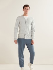 Blue Wide Leg Plain Front Formal Trousers - Image 3 of 9