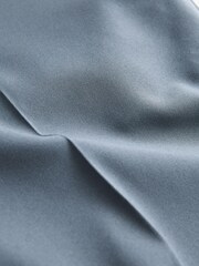 Blue Wide Leg Plain Front Formal Trousers - Image 9 of 9