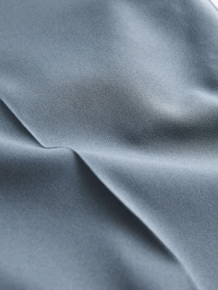 Blue Wide Leg Plain Front Formal Trousers - Image 9 of 9