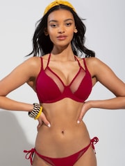 Pour Moi Red Padded Glamazon Bikini Top - Image 2 of 4