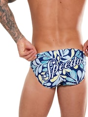 Speedo Mens Blue 5cm Escape Briefs - Image 5 of 8