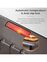 Tower Silver 750W Panini Grill - Image 10 of 18