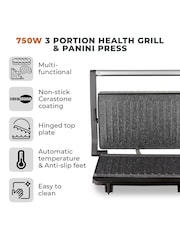 Tower Silver 750W Panini Grill - Image 2 of 8