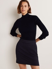 Boden Blue Jersey A-line Mini Skirt - Image 1 of 6