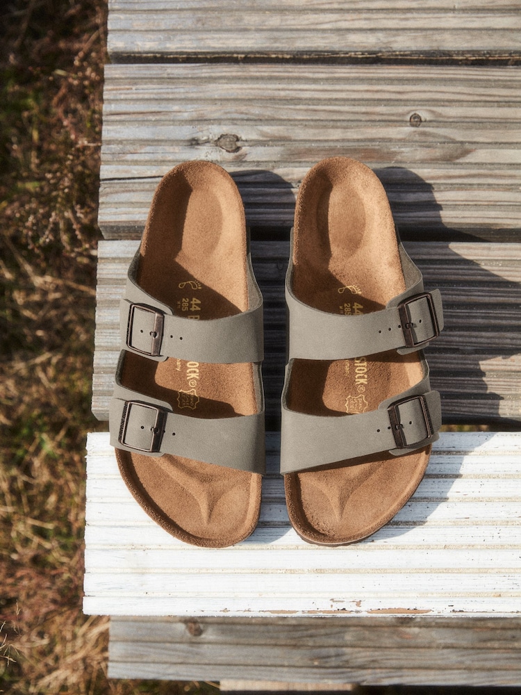 Birkenstock Stone Arizona Birko Flor Nubuck Sandals - Image 1 of 8
