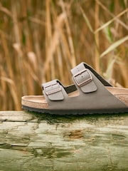 Birkenstock Stone Arizona Birko Flor Nubuck Sandals - Image 3 of 8