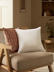White 45 x 45cm Soft Velour Cushion - Image 1 of 4