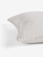 White 45 x 45cm Soft Velour Cushion - Image 4 of 4