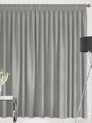 Platinum Grey Montero Velvet Made To Measure Curtains - Image 2 of 9