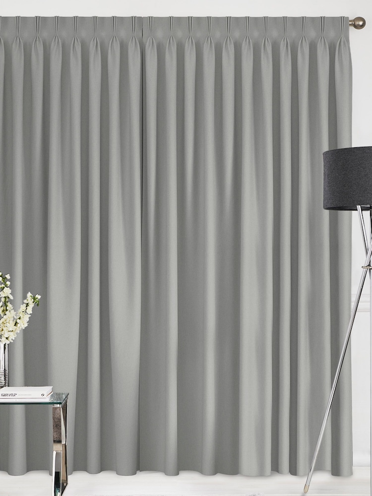Platinum Grey Montero Velvet Made To Measure Curtains - Image 2 of 9