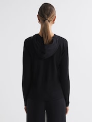 Reiss Black Emilia Long Sleeve Hoodie - Image 5 of 5