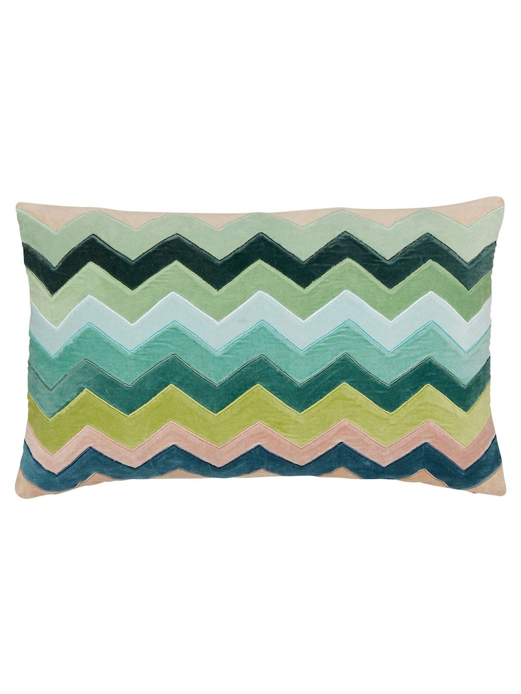 Harlequin Green 100% Cotton Floreana Cushion - Image 4 of 4