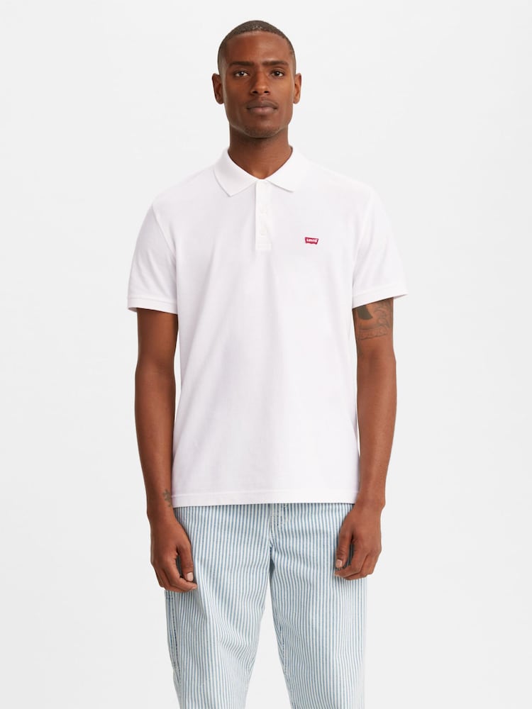 Levi's® White Housemark 100% Cotton Polo Shirt - Image 1 of 5