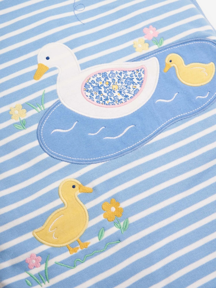 JoJo Maman Bébé Blue Duck Appliqué 2.5 Tog Baby Sleeping Bag - Image 3 of 3