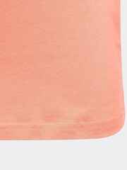 adidas Orange Slim Fit Junior Essentials Linear Logo 100% Cotton T-Shirt - Image 5 of 5