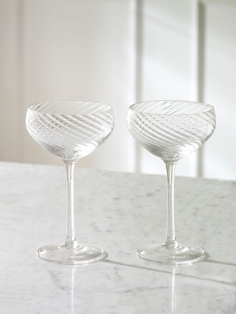 Set of 2 Clear Anais Coupe Saucers - Image 2 of 4 Set of 2 Clear Anais Coupe Saucers - Image 2 of 4