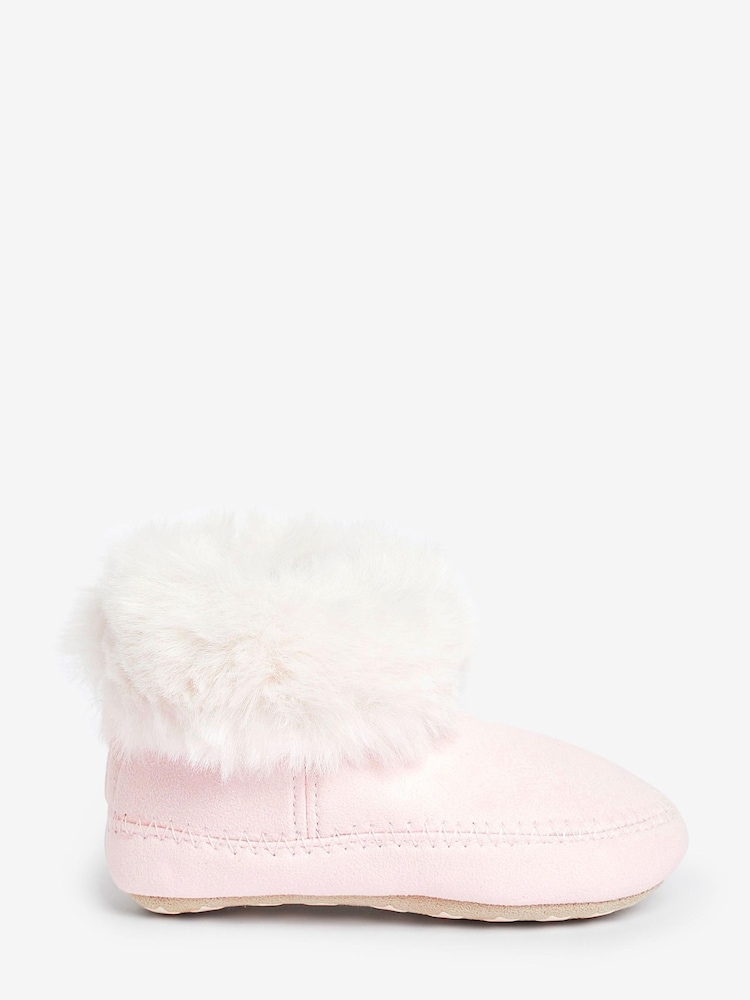 The White Company Faux Fur Boot Slippers - Image 1 of 1
