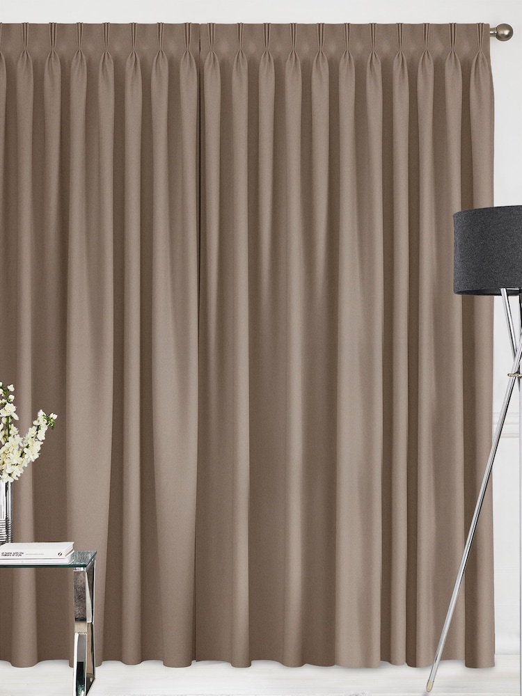 Natural Putty Montero Velvet Made To Measure Curtains - Image 2 of 9