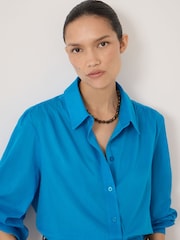 Hush Blue Dakota Cotton Voile Shirt - Image 4 of 5