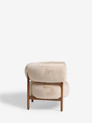 Oslo Faux Fur Natural Aleia Accent Chair - Image 5 of 8