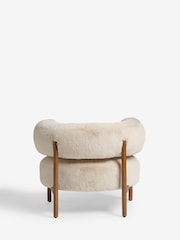 Oslo Faux Fur Natural Aleia Accent Chair - Image 6 of 8