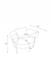Oslo Faux Fur Natural Aleia Accent Chair - Image 8 of 8