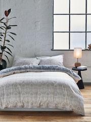 French Connection Blue Aurora 200 Thread Count Duvet Cover and Pillowcase Set - Image 2 of 5