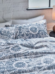 French Connection Blue Aurora 200 Thread Count Duvet Cover and Pillowcase Set - Image 3 of 5