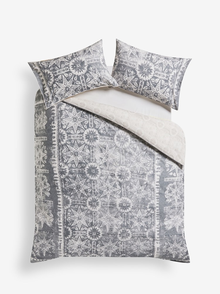 French Connection Blue Aurora 200 Thread Count Duvet Cover and Pillowcase Set - Image 5 of 5