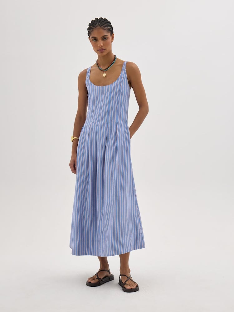 Hush Blue Sephy Pleat Release Air Flow Dress - Image 1 of 5