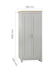 Birlea Grey Highgate Double Wardrobe - Image 4 of 7